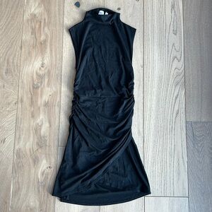 Aritzia Wilfred Ruched Black Dress XS